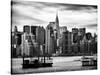 Jetty View with Manhattan and the Chrysler Building-Philippe Hugonnard-Stretched Canvas