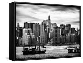 Jetty View with Manhattan and the Chrysler Building-Philippe Hugonnard-Framed Stretched Canvas