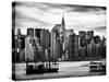 Jetty View with Manhattan and the Chrysler Building-Philippe Hugonnard-Stretched Canvas