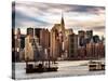 Jetty View with Manhattan and the Chrysler Building-Philippe Hugonnard-Stretched Canvas