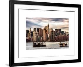 Jetty View with Manhattan and the Chrysler Building-Philippe Hugonnard-Framed Art Print