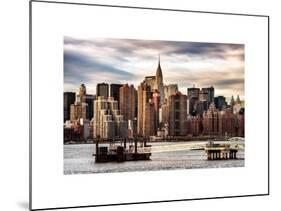 Jetty View with Manhattan and the Chrysler Building-Philippe Hugonnard-Mounted Art Print