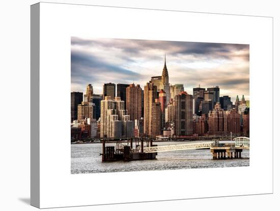 Jetty View with Manhattan and the Chrysler Building-Philippe Hugonnard-Stretched Canvas