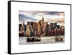 Jetty View with Manhattan and the Chrysler Building-Philippe Hugonnard-Framed Stretched Canvas