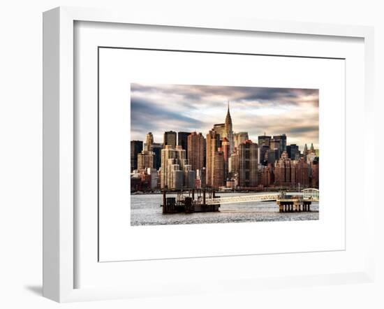 Jetty View with Manhattan and the Chrysler Building-Philippe Hugonnard-Framed Art Print