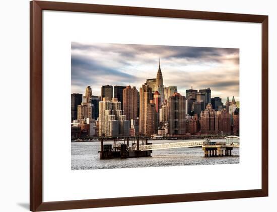 Jetty View with Manhattan and the Chrysler Building-Philippe Hugonnard-Framed Art Print