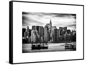 Jetty View with Manhattan and the Chrysler Building-Philippe Hugonnard-Framed Stretched Canvas