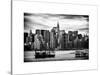 Jetty View with Manhattan and the Chrysler Building-Philippe Hugonnard-Stretched Canvas