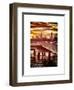 Jetty View with NYC and One World Trade Center (1WTC) at Red Sunset-Philippe Hugonnard-Framed Art Print