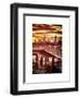 Jetty View with NYC and One World Trade Center (1WTC) at Red Sunset-Philippe Hugonnard-Framed Art Print