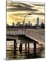 Jetty View with NYC and One World Trade Center (1WTC) at Sunset-Philippe Hugonnard-Mounted Photographic Print