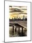 Jetty View with NYC and One World Trade Center (1WTC) at Sunset-Philippe Hugonnard-Mounted Art Print