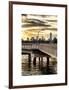 Jetty View with NYC and One World Trade Center (1WTC) at Sunset-Philippe Hugonnard-Framed Art Print