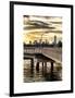 Jetty View with NYC and One World Trade Center (1WTC) at Sunset-Philippe Hugonnard-Framed Art Print