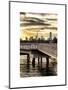 Jetty View with NYC and One World Trade Center (1WTC) at Sunset-Philippe Hugonnard-Mounted Art Print