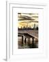 Jetty View with NYC and One World Trade Center (1WTC) at Sunset-Philippe Hugonnard-Framed Art Print