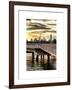 Jetty View with NYC and One World Trade Center (1WTC) at Sunset-Philippe Hugonnard-Framed Art Print