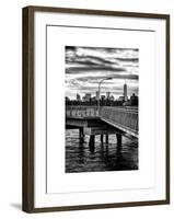 Jetty View with NYC and One World Trade Center (1WTC) at Sunset-Philippe Hugonnard-Framed Art Print