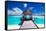 Jetty with Amazing Ocean View on Tropical Island-Martin Valigursky-Framed Stretched Canvas