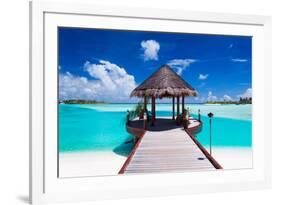 Jetty with Amazing Ocean View on Tropical Island-Martin Valigursky-Framed Photographic Print