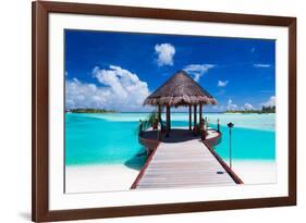 Jetty with Amazing Ocean View on Tropical Island-Martin Valigursky-Framed Photographic Print