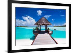 Jetty with Amazing Ocean View on Tropical Island-Martin Valigursky-Framed Photographic Print