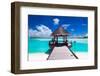 Jetty with Amazing Ocean View on Tropical Island-Martin Valigursky-Framed Photographic Print