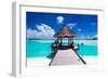 Jetty with Amazing Ocean View on Tropical Island-Martin Valigursky-Framed Photographic Print