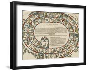 Jeu de l'oie, jeu de plaisir et de récréation-null-Framed Giclee Print