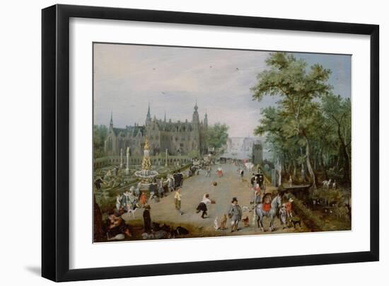 Jeu De Paume before a Country Palace, Ca 1614-Adriaen Pietersz van de Venne-Framed Giclee Print