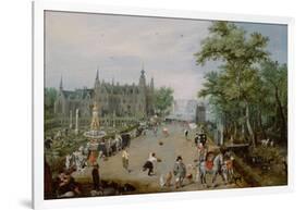 Jeu De Paume before a Country Palace, Ca 1614-Adriaen Pietersz van de Venne-Framed Giclee Print