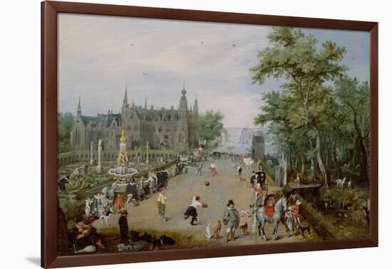 Jeu De Paume before a Country Palace, Ca 1614-Adriaen Pietersz van de Venne-Framed Giclee Print