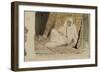 Jeune arabe dans son appartement ou Marocain en blanc ou Jeune chef marocain; 1832-Eugene Delacroix-Framed Giclee Print