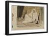 Jeune arabe dans son appartement ou Marocain en blanc ou Jeune chef marocain; 1832-Eugene Delacroix-Framed Giclee Print