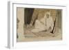 Jeune arabe dans son appartement ou Marocain en blanc ou Jeune chef marocain; 1832-Eugene Delacroix-Framed Giclee Print