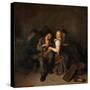 Jeune Couple Dans Une Taverne  (Young Couple in a Tavern) Peinture De Cornelis Pietersz Bega (1631-Cornelis Bega-Stretched Canvas