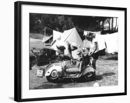 Jeune Couple en Camping, 1960-Charles Delius-Framed Art Print