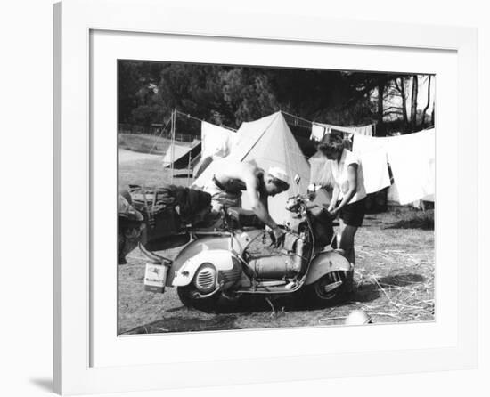 Jeune Couple en Camping, 1960-Charles Delius-Framed Art Print