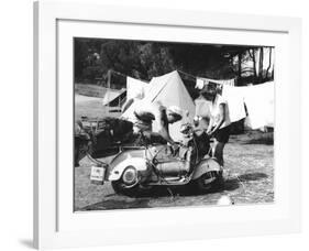 Jeune Couple en Camping, 1960-Charles Delius-Framed Art Print