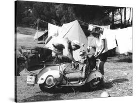 Jeune Couple en Camping, 1960-Charles Delius-Stretched Canvas