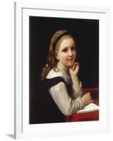 Jeune Ecoliere, 1868-William Adolphe Bouguereau-Framed Giclee Print