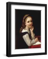 Jeune Ecoliere, 1868-William Adolphe Bouguereau-Framed Giclee Print