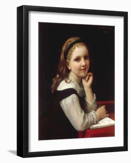 Jeune Ecoliere, 1868-William Adolphe Bouguereau-Framed Giclee Print