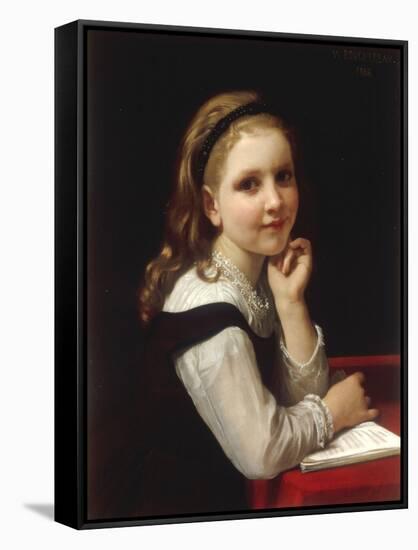 Jeune Ecoliere, 1868-William Adolphe Bouguereau-Framed Stretched Canvas