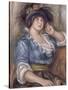 Jeune femme à la rose, femme en bleue-Pierre-Auguste Renoir-Stretched Canvas