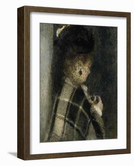 Jeune femme à la voilette-Pierre-Auguste Renoir-Framed Giclee Print