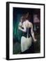 Jeune Femme Ajustant Son Corset - Young Woman Adjusting Her Corset - Peeinture De Pierre Carrier Be-Pierre Carrier-belleuse-Framed Giclee Print