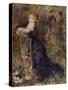 Jeune femme assise dans un jardin-Pierre-Auguste Renoir-Stretched Canvas