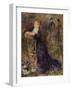 Jeune femme assise dans un jardin-Pierre-Auguste Renoir-Framed Giclee Print