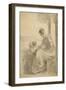 Jeune femme assise sur une balustrade, se détournant, dans un paysage-John Constable-Framed Premium Giclee Print